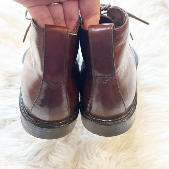Stacy Adams Brown Genuine Leather Lace Up Ankle Boots Men’s Size 8M - Picture 5 of 8